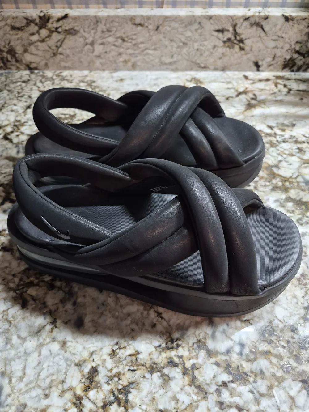 Nike Air Isla Black Platform Slide Strap Sandals 11